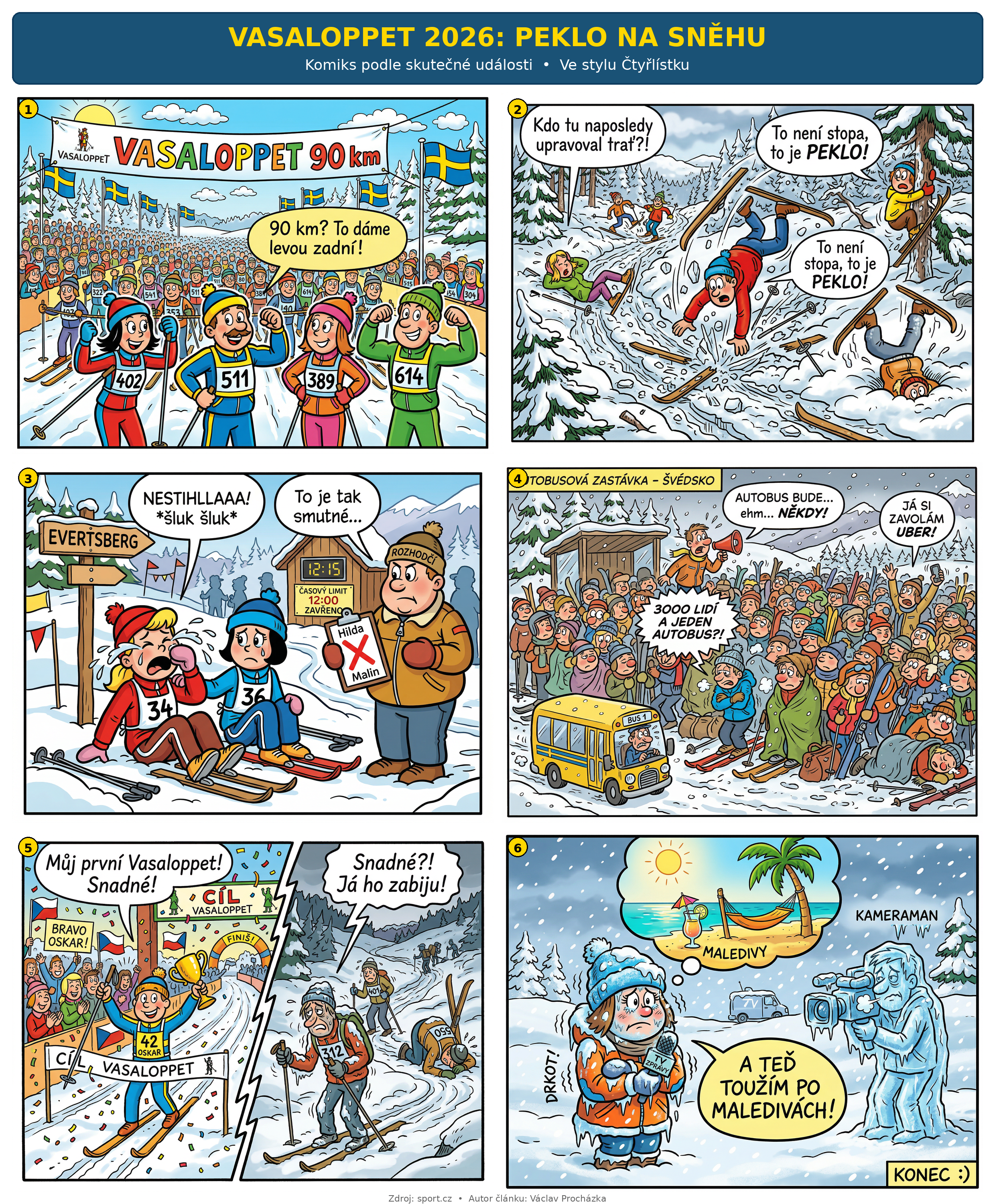 Vasaloppet 2026: Peklo na sněhu